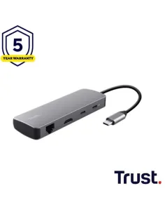 Trust 25672 hub di interfaccia USB tipo-C Grigio 2