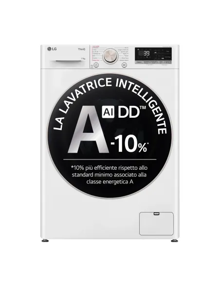 LG F4R7011TSWG Lavatrice 11kg AI DD, Classe A-10%, 1400 giri, TurboWash, Vapore