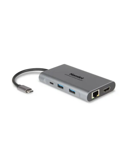 Hamlet HDKC-PD400H replicatore di porte e docking station per laptop Cablato USB 3.2 Gen 1 (3.1 Gen 1) Type-C Grigio