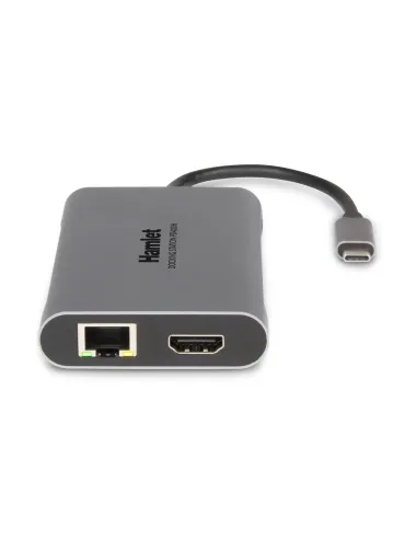 Hamlet HDKC-PD400H replicatore di porte e docking station per laptop Cablato USB 3.2 Gen 1 (3.1 Gen 1) Type-C Grigio
