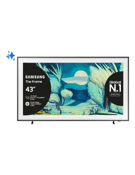 Samsung The Frame AI TV 43" QE43LS03FAUXZT 4K, Processore NQ4 AI Gen2, 4K AI Upscaling, Art Mode, Matte Display, Quantum HDR,