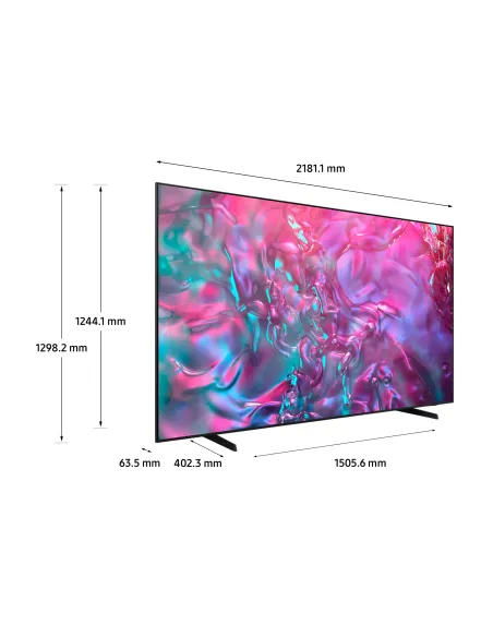 Samsung TV Crystal UHD 4K 98” UE98DU9070UXZT Smart TV Wi-Fi Graphite Black 2024, Processore Crystal 4K, 4K Upscaling, Slim