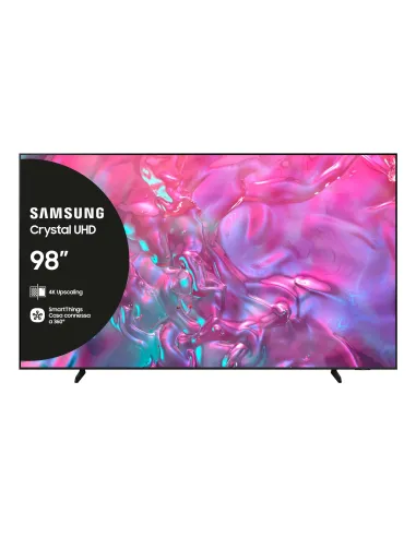 Samsung TV Crystal UHD 4K 98” UE98DU9070UXZT Smart TV Wi-Fi Graphite Black 2024, Processore Crystal 4K, 4K Upscaling, Slim