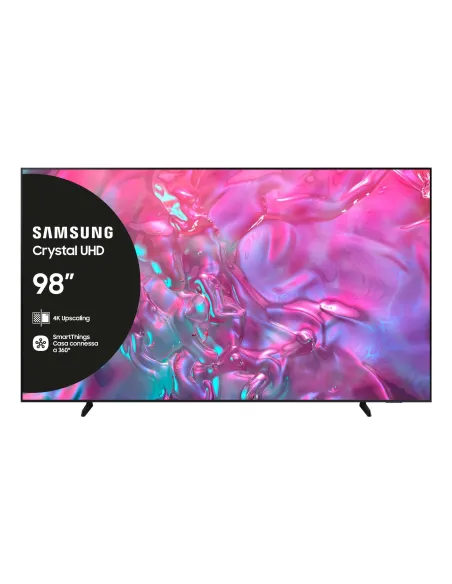Samsung TV Crystal UHD 4K 98” UE98DU9070UXZT Smart TV Wi-Fi Graphite Black 2024, Processore Crystal 4K, 4K Upscaling, Slim