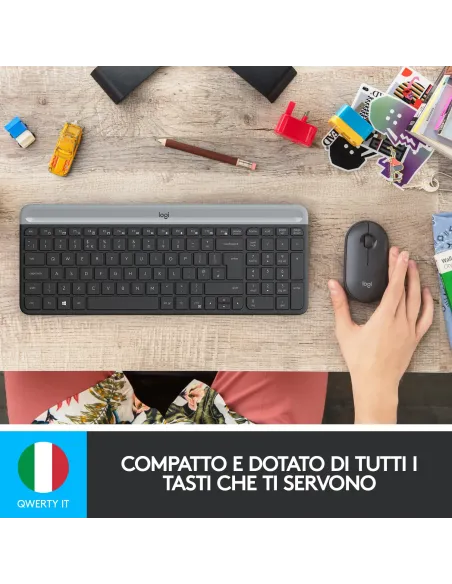 Logitech MK470 Kit Mouse e Tastiera Wireless