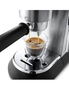 De’Longhi Dedica Style Dedica - Macchina da Caffè Manuale Espresso e Cappuccino, Polvere e Cialde ESE,1.1L, Argento (EC685.M) 2