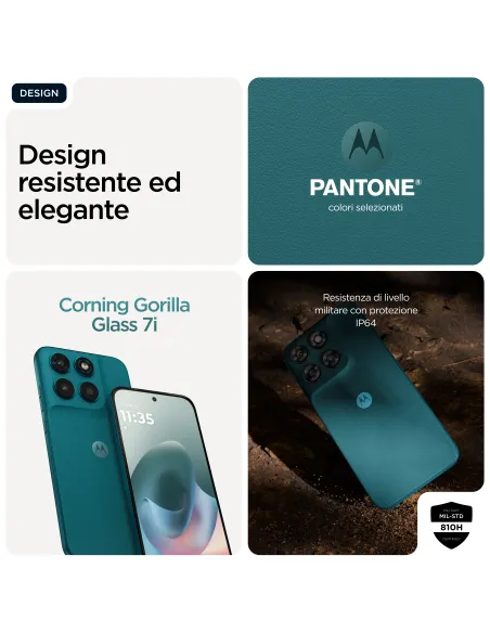Motorola moto g77 Camera 108MP Dual SIM ibrida Android 16.0 5G USB tipo-C 8 GB 256 GB 5200 mAh Verde