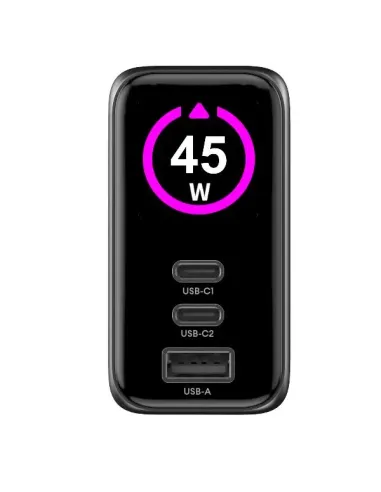 Celly TCSCREEN2C1A45W Caricabatterie per dispositivi mobili Universale Nero AC Ricarica rapida Interno