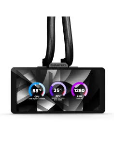 Phanteks Glacier One 360M25 LCD Processore Raffreddatore di liquidi tutto in uno 12 cm Nero 1 pz 2