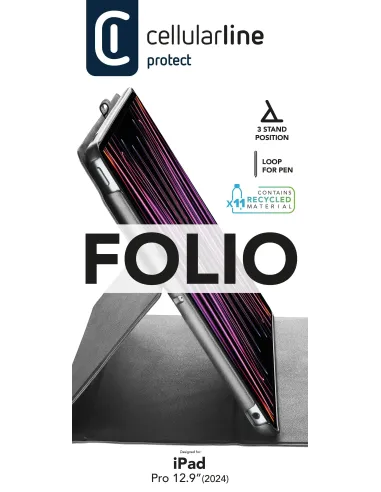 Cellularline Folio - iPad Pro 13" (M5) (M4) Custodia per tablet con funzione stand