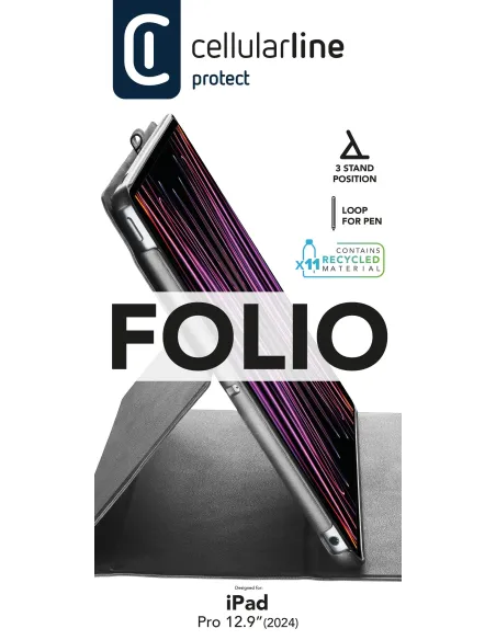 Cellularline Folio - iPad Pro 13" (M5) (M4) Custodia per tablet con funzione stand