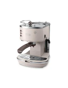 De’Longhi Icona Vintage - Macchina da Caffè Manuale Espresso e Cappuccino, Polvere e Cialde ESE,1.4L, Beige (ECOV311.BG) 2