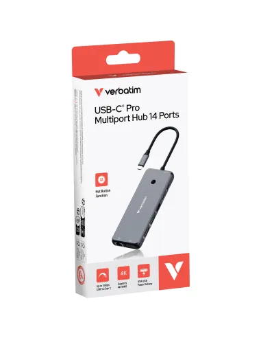 Verbatim CMH-14 USB tipo-C 5000 Mbit s Argento