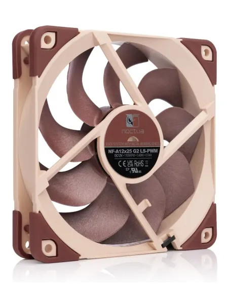 Noctua NF-A12X25 G2 LS-PWM sistema di raffreddamento per computer Case per computer Ventilatore 12 cm Beige 1 pz