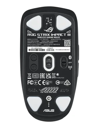 ASUS ROG Strix Impact III Wireless mouse Gaming Ambidestro RF senza fili + Bluetooth Ottico 36000 DPI