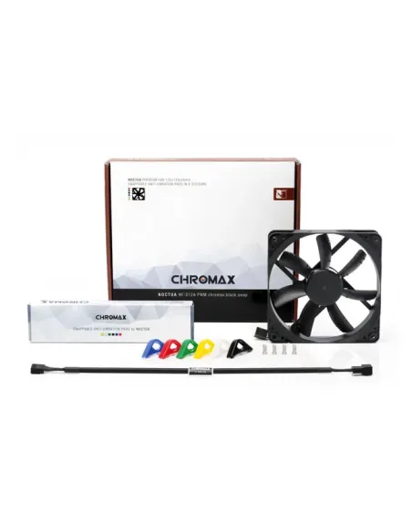 Noctua NF-S12A PWM chromax.black.swap Case per computer Ventilatore 12 cm Nero 1 pz