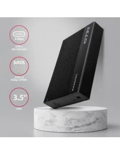 Axagon EE35-GTR USB-C 5Gbps - SATA 6G, 3.5 RIBBED box BLACK - USB Typ 2