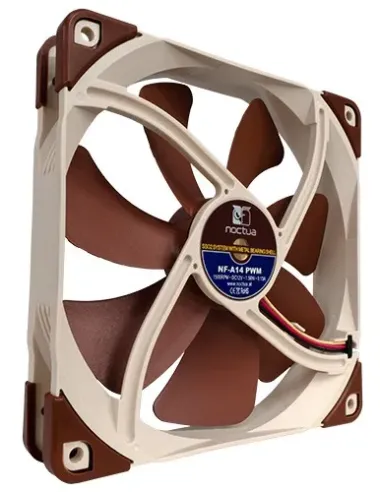 Noctua NF-A14 PWM Case per computer Ventilatore 14 cm Marrone