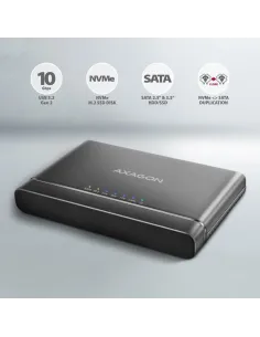 Axagon ADSA-CC USB-C 10Gbps - NVMe M.2 SSD & SATA 2.5 3.5 SSD HDD CLONE MASTER 2 - Digital Daten - NVMe USB 3.2 Gen 2 (3.1 Gen 2