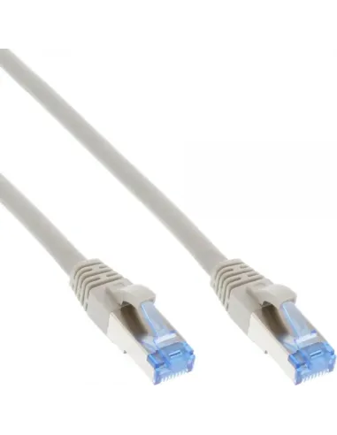 InLine Cavo patch Lan, S FTP(PiMf), Cat.6a, 500MHz, CU, halogenf., grigio, 1m