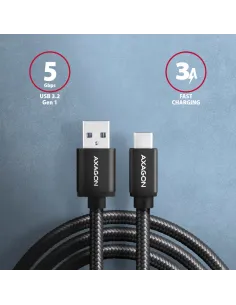 Axagon BUCM3-AM10AB cavo USB USB 3.2 Gen 1 (3.1 Gen 1) 1 m USB C USB A 5 Gbit s Nero 2