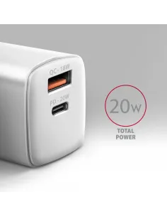 Axagon ACU-PQ20W Caricabatterie per dispositivi mobili Universale Bianco AC Ricarica rapida Interno 2