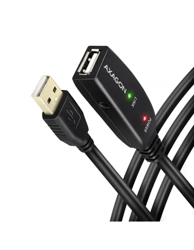 Axagon ADR-215 USB 2.0 A-M - A-F active extension repeater cable 15m - Kabel - Digital Daten cavo USB USB A 0,48 Gbit s Nero