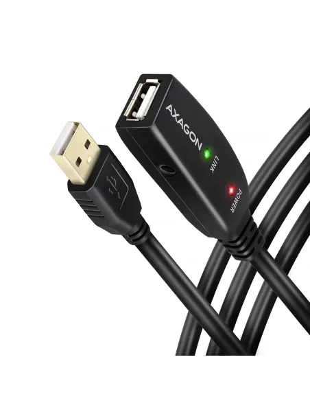 Axagon ADR-215 USB 2.0 A-M - A-F active extension repeater cable 15m - Kabel - Digital Daten cavo USB USB A 0,48 Gbit s Nero
