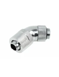 Alphacool HF Anschluss 45 Grad G1/4 Zoll AG auf 13/10mm - drehbar, chrome silber