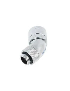 Alphacool HF Anschluss 45 Grad G1/4 Zoll AG auf 13/10mm - drehbar, chrome silber 2