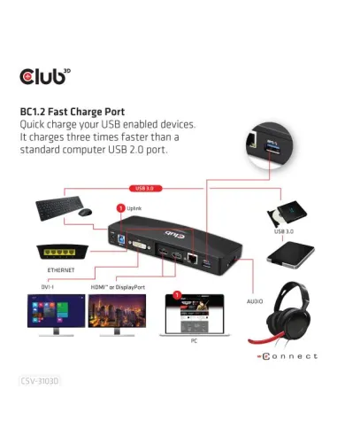 USB 3.1 GEN1 UHD 4K DOCKING STATION