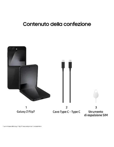 Samsung SM-F761B Z Flip 7 FE 8+128GB 3.4"/6.7" 5G Black EU