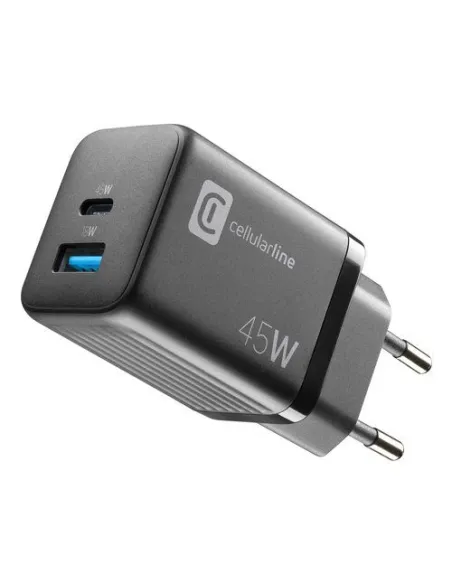 Caricabatterie Cellular Line ACHUSBGAN2PD45WK MULTIPOWER MICRO 45W GaN