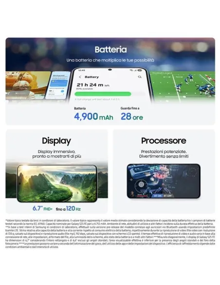 Samsung SM-S731 S25 FE 8+256GB 6.7" 5G Navy ITA