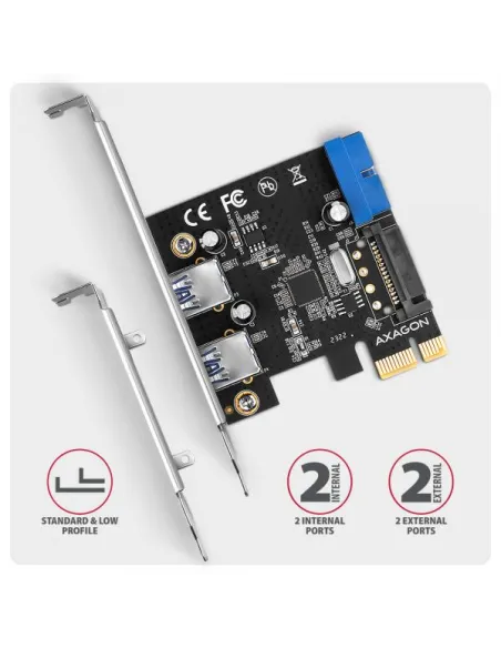 Axagon PCEU-232RS scheda di interfaccia e adattatore Interno USB 3.2
