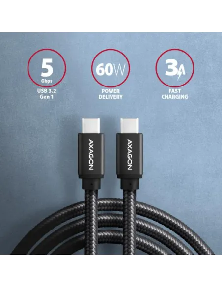 Axagon BUCM3-CM15AB cavo USB USB 3.2 Gen 1 (3.1 Gen 1) 1,5 m USB C 5