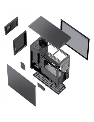 Jonsbo D41 Screen ATX Case, Tempered Glass - black