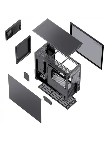 Jonsbo D41 Screen ATX Case, Tempered Glass - black