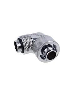 Alphacool Eiszapfen Anschluss 90 Grad G1/4 Zoll AG auf 16/10mm - drehbar, chrome silber
