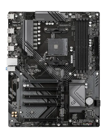 GIGABYTE B550 EAGLE Scheda madre - CPU AMD Ryzen serie 5000 G, VRM a 10+3+1 fasi, fino a 3200 MHz DDR4, 1xPCIe 4.0 + 1xPCIe 3.0