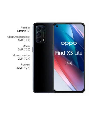 OPPO Find X3 Lite Smartphone 5G, Qualcomm 765G, Display 6.43''