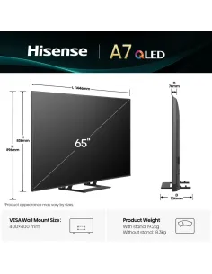 Hisense A7Q 65A7Q 165,1 cm (65") 4K Ultra HD Smart TV Wi-Fi Nero 400 cd m² 2