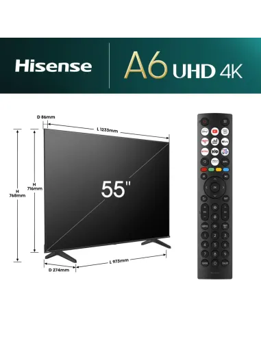 Hisense Smart TV 55" 4K 55A6N