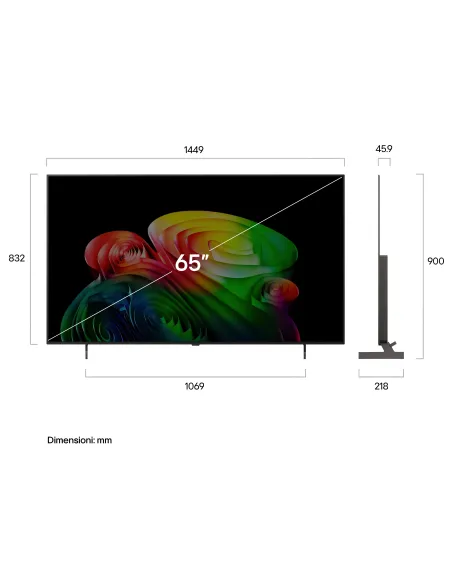 LG OLED AI 65'' Serie B6E OLED65B6ELC, 4K, Nero perfetto, Dolby Vision, Processore α8 Gen3, 120Hz, G-Sync, SMART TV 2026