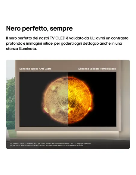 LG OLED AI 65'' Serie B6E OLED65B6ELC, 4K, Nero perfetto, Dolby Vision, Processore α8 Gen3, 120Hz, G-Sync, SMART TV 2026