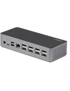 StarTech.com Docking Station USB C - Quad Monitor DisplayPort HDMI 4K 60Hz - Dock USB-C Multi HDMI DP, Power Delivery 100W - 2