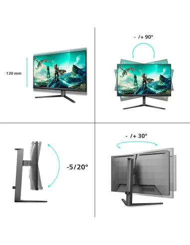 Philips Evnia 3000 27M2N3800A 00 Monitor PC 68,6 cm (27") 3840 x 2160 Pixel 4K Ultra HD LCD Nero