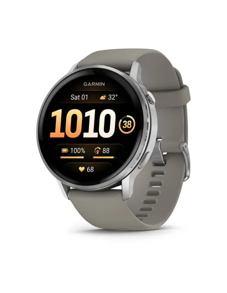 Garmin Venu 4 3,56 cm (1.4") AMOLED 45 mm Digitale 454 x 454 Pixel Touch screen Argento Wi-Fi GPS (satellitare)