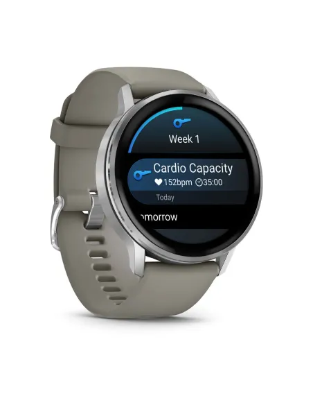 Garmin Venu 4 3,56 cm (1.4") AMOLED 45 mm Digitale 454 x 454 Pixel Touch screen Argento Wi-Fi GPS (satellitare)
