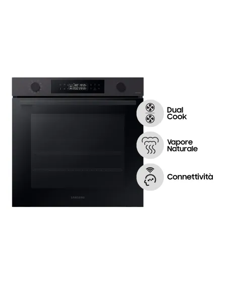 Samsung NV7B4440VBB Forno ad incasso Dual Cook Serie 4 76 L A+ Black Inox